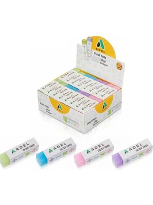 Adel 4 Adet Dust Free Pastel Renk Silgi ile Renkli ve Tozsuz Silgi Seti