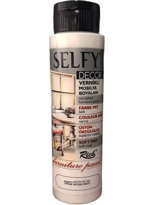 Rich Kendinden Vernikli Boya 5802 Antik Beyaz Renkli 500 cc Üstün Örtücülük Özelliği ile