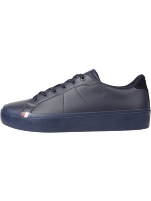 Tommy Hilfiger Lacivert Erkek Sneaker Thıck Vulc Low Premıum Lth