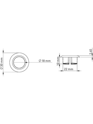 İz Yapı Lavabo Su Taşma Yüzüğü Altın 130024