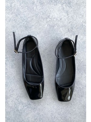 Moda Adam Kadın Moli Babet Ayakkabı - Siyah-Rugan