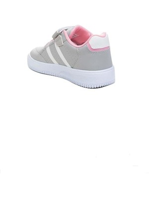 Meliten Kids Kız Çocuk Anatomik Ultra Hafif Taban Sneaker Su Geçirmez Spor Ayakkabı Buz Gri-Pembe