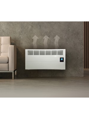 MAKTEK 1500 Watt Türkiye'de Tek LCD Ekranlı Elektrikli Isıtıcı Panel Konvektör Isıtıcı (Ayaklar,taşıma kolu ve askı aparatı dahil)