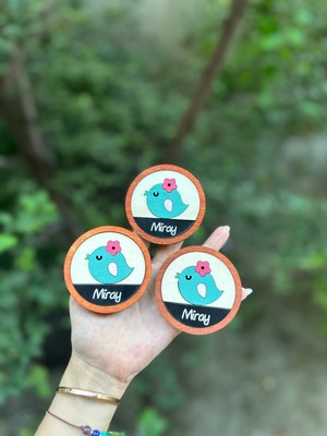 Baykuş Craft Mimarlık Özel Tasarım Hayvan Figürlü Kuş Ahşap Hediyelik Bebek Magnet - 20 Adet