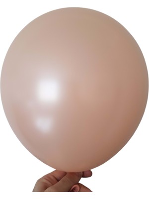 Organizasyon Pazarı 12 inç Ten rengi 25 li Metalik Dekorasyon Balonu