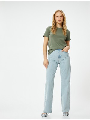 Koton Basic Tişört Kısa Kollu Bisiklet Yaka Standart Kesim Pamuklu