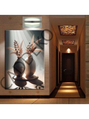 Caddeko Vazo ve Çiçekler Kanvas Tablo DKMR385