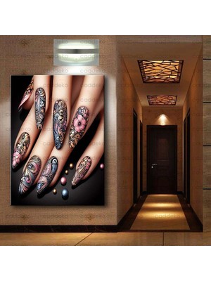 Caddeko Tırnak Süsleme, Nail Art Kanvas Tabloları Dkm-Trn4
