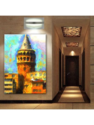 Caddeko Istanbul Galata Kulesi Yağlı Boya Görünüm Sanatçı Selçuk Özkan DKMR255