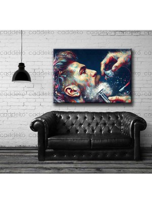 Caddeko Berber Dükkanı Tablosu Kanvas Tablo DKMR312