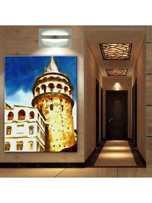 Caddeko Istanbul Galata Kulesi Yağlı Boya Görünüm Sanatçı Selçuk Özkan DKMR259