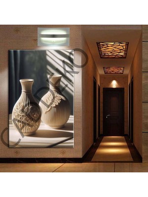 Caddeko Vazo ve Çiçekler Kanvas Tablo DKMR384