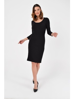 Laranor Balerin Yaka Elbise 40 - Siyah