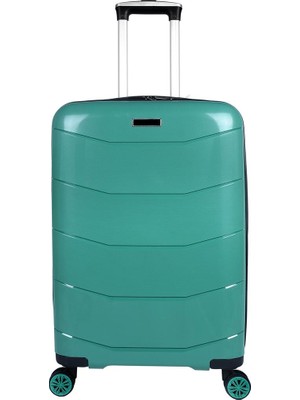 Bagacar Ultra Hafif Kırılmaz Silikon Kabin Boy Valiz Yeşil+Etiket Hediyeli!