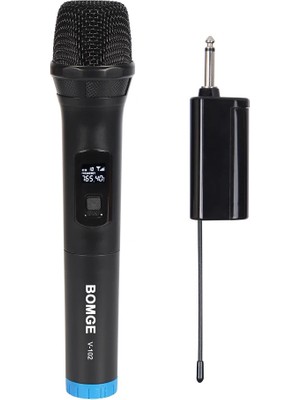 Techtic V-102 Vhf Kablosuz Mikrofon Profosyonel Cami Okul Otobüs Sunum Düğün Alıcılı El Mikrofonu Karaoke Digital Ekran