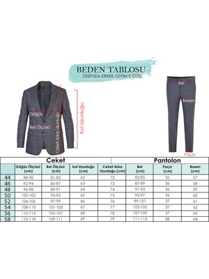 Deepsea Slim Fit Tek Düğme 3lü Takım Elbise 2301500