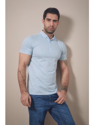 FullaModa Basic Polo Yaka Slim Fit Tişört