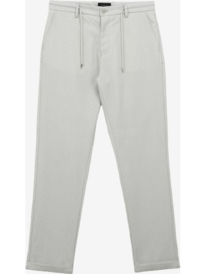 Fabrika Comfort Lastikli Bel Dar Paça Gri Erkek Chino Pantolon FC4SM-PNT 0783