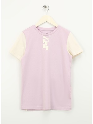 Puma Düz Mor Kız Çocuk T-Shirt 67926960-READY Set Better Tee