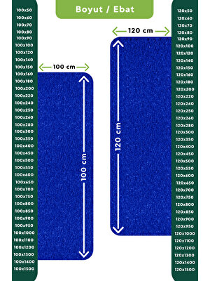 Kaydırmaz Mavi Karmaşık Paspas EN:100CM 100 x 200