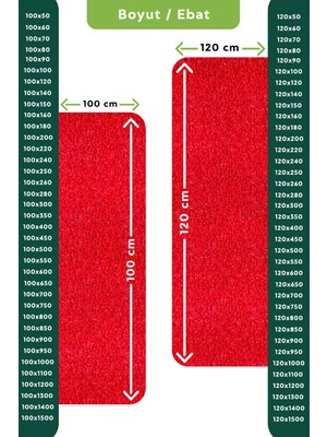 Edükkanım Kaydırmaz Kırmızı Karmaşık Paspas EN:100CM 100 x 850