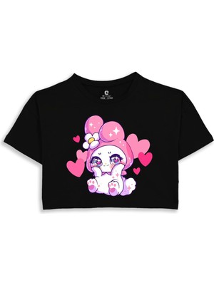 Ez Design My Melody Baskılı Crop Tshirt