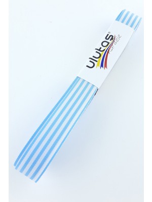 Bebe Mavi Çizgili Degrede Kurdele 1,5 cm 10 mt