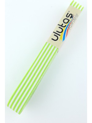 Açık Yeşil Çizgili Degrede Kurdele 1,5 cm 10 mt