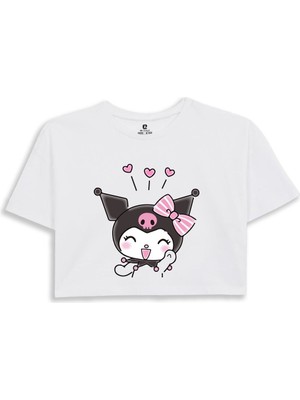 Ez Design Kuromi Baskılı Crop Tshirt