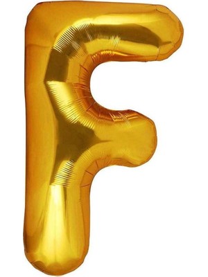 Organizasyon Pazarı 34 inç F Gold Renk Harf Folyo Balon