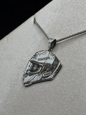 Es Silver Jewellery Kask Kolye 925 Ayar Gümüş