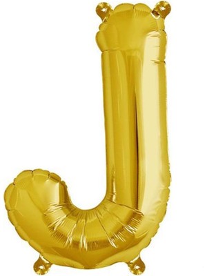 Organizasyon Pazarı 34 inç J Gold Renk Harf Folyo Balon