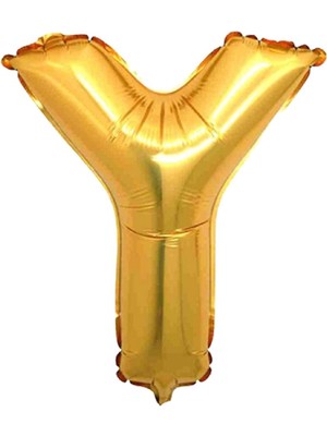 Organizasyon Pazarı 34 inç Y Gold Renk Harf Folyo Balon