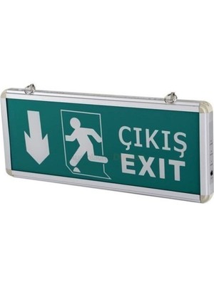 Cata CT-9167 3 Watt Acil Çıkış Exıt Levhası (Aşağı) Ledli Şarjlı