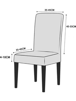 Elgeyar Jakarli Sandalye Örtüsü Şal Desen Yüksek Esnekli Sandalye Kılıfı( 6 Adet)