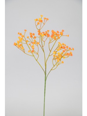 Yapay Çiçek Deposu Yapay Uzun Cipso Dalı 60 cm Turuncu