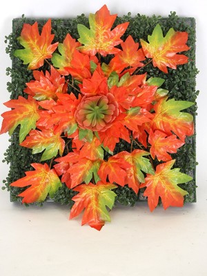 Yapay Çiçek Deposu Yapay Dikey Bitki Hazır Duvar Paneli 55 cm x 55 cm Model 11