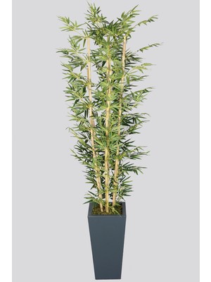Yapay Çiçek Deposu 7 Gövdeli Yapay Bambu Ağaç (1.sınıf Yaprak) 230 cm