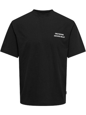 Only & Sons 22028187 Only & Sons Onslıonel Lıfe Rlx Ss Tee Erkek T-Shirt Black