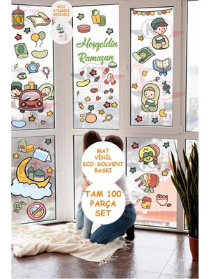 Kt Grup Hoşgeldin Ramazan Mat Görünümlü Sticker Seti 100 Parça