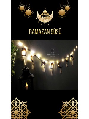 Tasarım Sentezi Hoşgeldin Ramazan Süsleri Ahşap LED Işık Dekoratif Duvar Kandil Ay Yıldız Hilal Ramadan Eid Mubarek