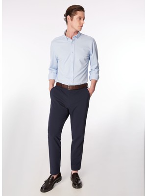 Fabrika Normal Bel Normal Paça Lacivert Erkek Chino Pantolon F4SM-PNT 0720