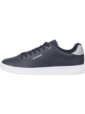 Tommy Hilfiger Lacivert Erkek Sneaker Court Cup Lth Perf Detaıl