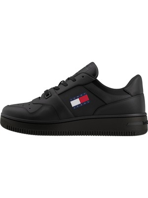 Tommy Hilfiger Siyah Erkek Sneaker Tjm Retro Basket Ess