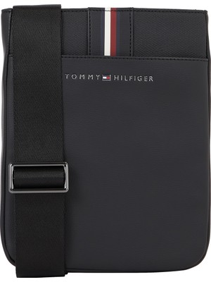 Tommy Hilfiger Siyah Erkek 17X21X2 cm Postacı Çantası Th Corporate Mını Crossover