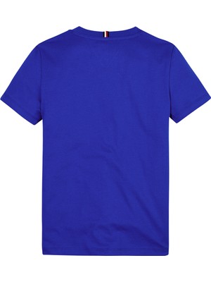 Tommy Hilfiger Baskılı Mavi Erkek Çocuk T-Shirt Hılfıger Scrıpt Tee S/s