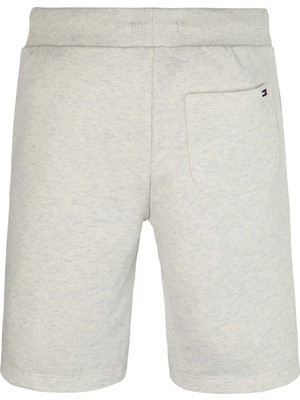 Tommy Hilfiger Normal Bel Normal Gri Erkek Şort Hılfıger Scrıpt Sweatshorts