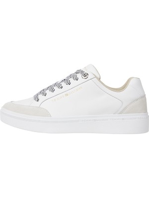 Tommy Hilfiger Beyaz Kadın Deri Sneaker Fw0Fw07683Ybs