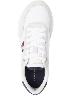 Tommy Hilfiger Beyaz Kadın Süet Sneaker Fw0Fw07831Ybs