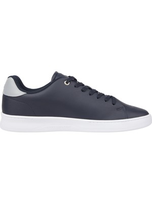 Tommy Hilfiger Lacivert Erkek Sneaker Court Cup Lth Perf Detaıl